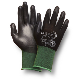 GANT FIBRE POLYAMIDE NOIR J13-11 END PAUME GRIS SS COUT P.ELAST