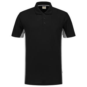 TRICORP POLOSHIRT 202004 ZWART/GRIJS MT L