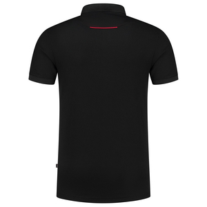 TRICORP POLOSHIRT ACCENT 202703 ZWART/ROOD MT L
