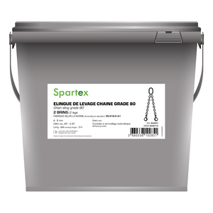 ELINGUE CHAINE 2 BRINS D.8 2M CMU 2,8 T VEROUILLAGE AUTO