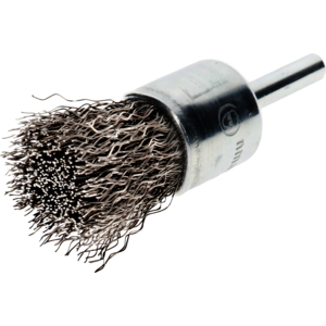 BROSSE PINCEAU/TIGE D.25MM INOX ONDULE 0,3 MM (T=25MM)