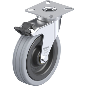 ROULETTE PIVOT. 70KG D.100MM AC BAND.CAOUT 25MM MOY BILLE+FR
