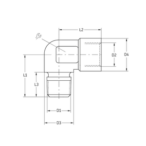 TERMINALE A 90 GRADI M/F M10X1 TAP. M.10X1 TUBO 6 506-510K