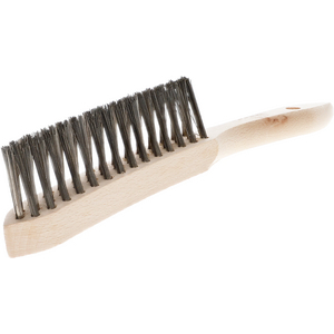 BROSSE SOUDEUR A MANCHE BOIS 295 X3 RANGS X FIL INOX DROIT