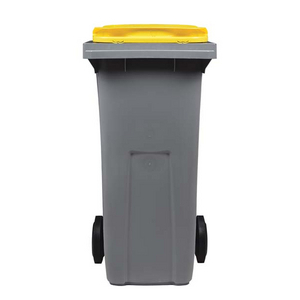 CONTENEUR 2 ROUES KOROK-240L SANS BARRE-GRIS/JAUNE