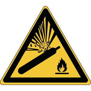 SEGNALETICA DI SICUREZZA ISO â BOMBOLA PRESSURIZZATA 830617 PIC W029-TRI 315-PP-CRD/1