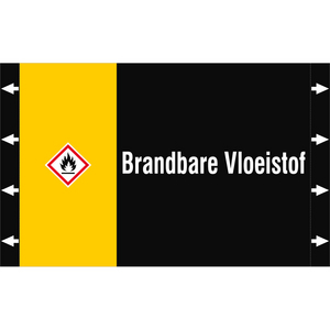 BRADY LEIDINGMERKER 340X210 BRANDBARE VLOEISTOF