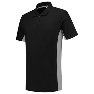 TRICORP POLOSHIRT 202004 ZWART/GRIJS MT L