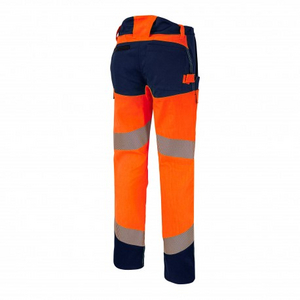 PANTALON FEMME ORANGE/MARINE T36