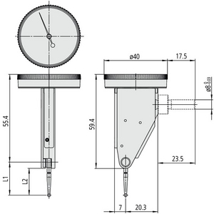 COMPARATORI VERTICALI 0,8MM, 0,01MM, 8MM STEM 513-454-10E