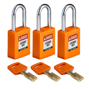 LUCCHETTO SAFEKEY â NYLON 150364 NYL-ORG-38ST-KA3PK