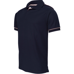 POLO COTON BIO TXL MANCHES COURTES MARINE/BLANC