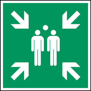 SEGNALETICA DI SICUREZZA ISO â PUNTO DI RITROVO ED EVACUAZIONE 814925 PIC E007-300X300-PP-CRD/1