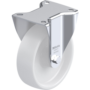 333708-RUOTA CON SUPPORTO FISSO IN LAMIERA DACCIAIO STAMPATA, SUPPORTI VERSIONE SEMI-PESANTI, ATTACC B-PO 125R