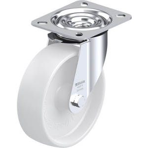 ROULETTE PIVOT. 150KG D.125MM AC BAND.POLYA 40MM MOY LISSE