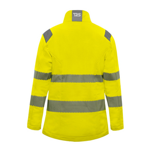 BLOUSON SOFTSHELL AMAZONE TXS JAUNE FLUO-LOGO ALSTOM C/DOS