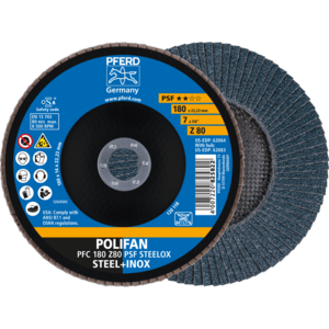 PFERD LAMELLENSCHIJF POLIFAN PFC 180 Z80 STEELOX