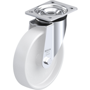 ROULETTE PIVOT. 600KG D.200MM AC BAND.POLYA 50MM MOY LISSE