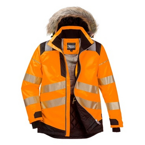 PORTWEST WINTERPARKA PW3 PW369 HI-VIS ORANJE/ZWART MT S