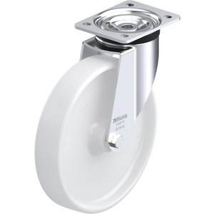 ROULETTE PIVOT. 600KG D.250MM AC BAND.POLYA 50MM MOY LISSE