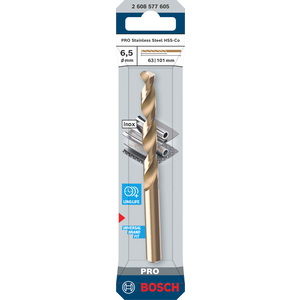 BOSCH BOOR PRO S-STEEL HSS-CO, 6,5X63X101 MM 2608577605