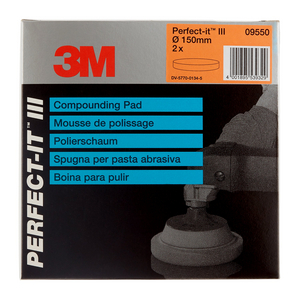 TAMPONE IN SPUGNA PER PASTE ABRASIVE PERFECT-IT, ARANCIONE, PIATTO, 150 MM, 09550 7000032308