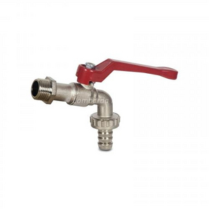 RUBINETTO A SFERA M 1'' CON PORTAGOMMA OTTONE NICHELATO 128200100