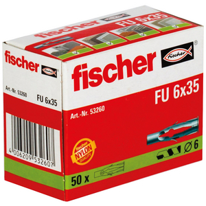 CHEVILLE NYLON FU 6X35 UNIVERS.AV/COLLERETTE UE 50