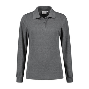 SANTINO POLOSHIRT LM MATT DAMES DONKER GRIJS MT M