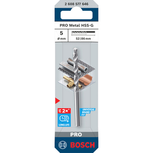 BOSCH METAALBOOR PRO HSS-G, 5X52X86 2608577646