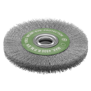 SPAZZOLA CIRCOLARE PER SMERIGLIATRICE, FILO INOX ONDULATO 840376