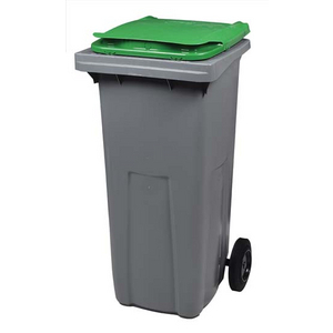 CONTENEUR 2 ROUES KOROK-240L SANS BARRE-GRIS/VERT