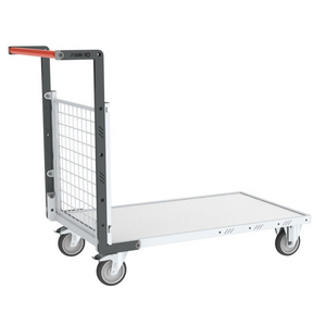 CHARIOT MODULAIRE GRILLAGE 1 DOSSIER, PLATEAU BOIS 1000X