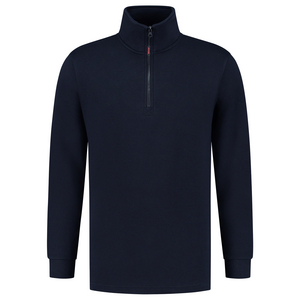 TRICORP SWEATER RITSKRAAG 301010 INKT BLAUW MT M