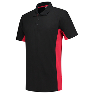 TRICORP POLOSHIRT 202004 ZWART/ROOD MT 7XL