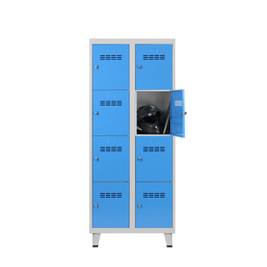 VESTIAIRE CASES 2 COL. 4 CASES CORPS RAL 7035/PORTES RAL 5012