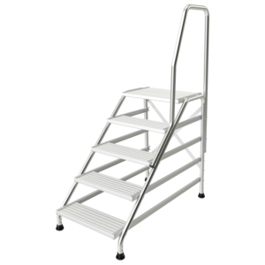 MARCHEPIED MODUL ALU 5 MARCHES + KIT 1 RAMPE