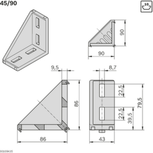 EQUERRE DE FIXATION Bosch Rexroth R f 3842551607 Rubix equerre-de-fixation-bosch-rexroth-r-f-3842551607-rubix