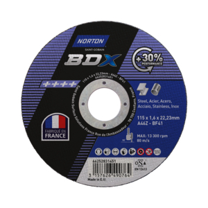 Disco da taglio Norton ALU 115x1.0mm per alluminio (25pz Disco da taglio Norton ALU 115x1.0mm per alluminio (25pz