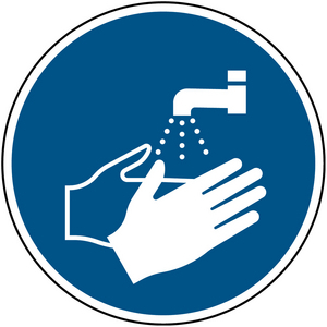 SEGNALETICA DI SICUREZZA ISO â LAVARE LE MANI 819465 PIC M011-DIA 315-PE-CRD/1