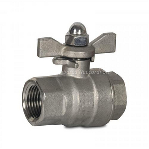 VALVOLA A SFERA MANIGLIA A FARFALLA F/F 1/2'' AISI 316 7980316102