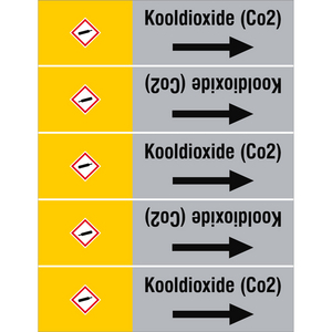 BRADY LEIDINGMERKER 135X175 KOOLDIOXIDE (CO2)
