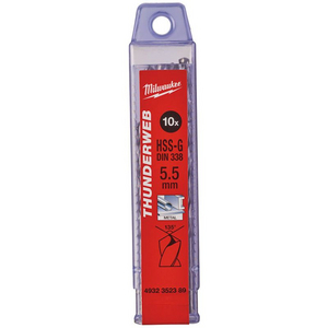 MILWAUKEE METAALBOOR HSS-G THUNDERWEB 5,5X93MM (PK=10ST)