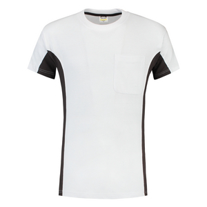 TRICORP T-SHIRT BORSTZAK 102002 WIT/DONKER GRIJS MT 6XL