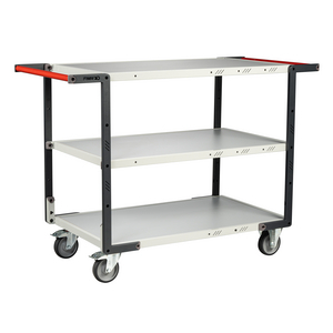 SERVANTE FLAT-PACK 3 PLATEAUX MELAMINE DOUBLE POIG 1000X600