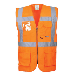 GILET EXECUTIVE MADRID MESH HI-VIS ORANGE L C496ORR # L
