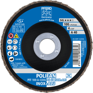 PFERD 67654100 Polifan Pff 100 A 40 Sg-Cool