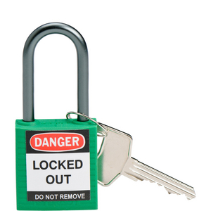 CADENAS SECURITE COMPACT 38MM D.ANSE 4,7MM VERT BOITE DE 6