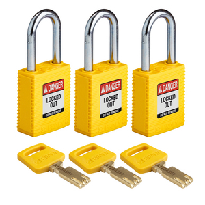 LUCCHETTO SAFEKEY â NYLON 150246 NYL-YLW-38ST-KA3PK