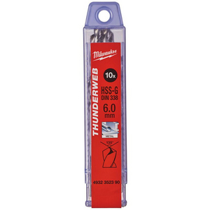 MILWAUKEE METAALBOOR HSS-G THUNDERWEB 6X93MM (PK=10ST)